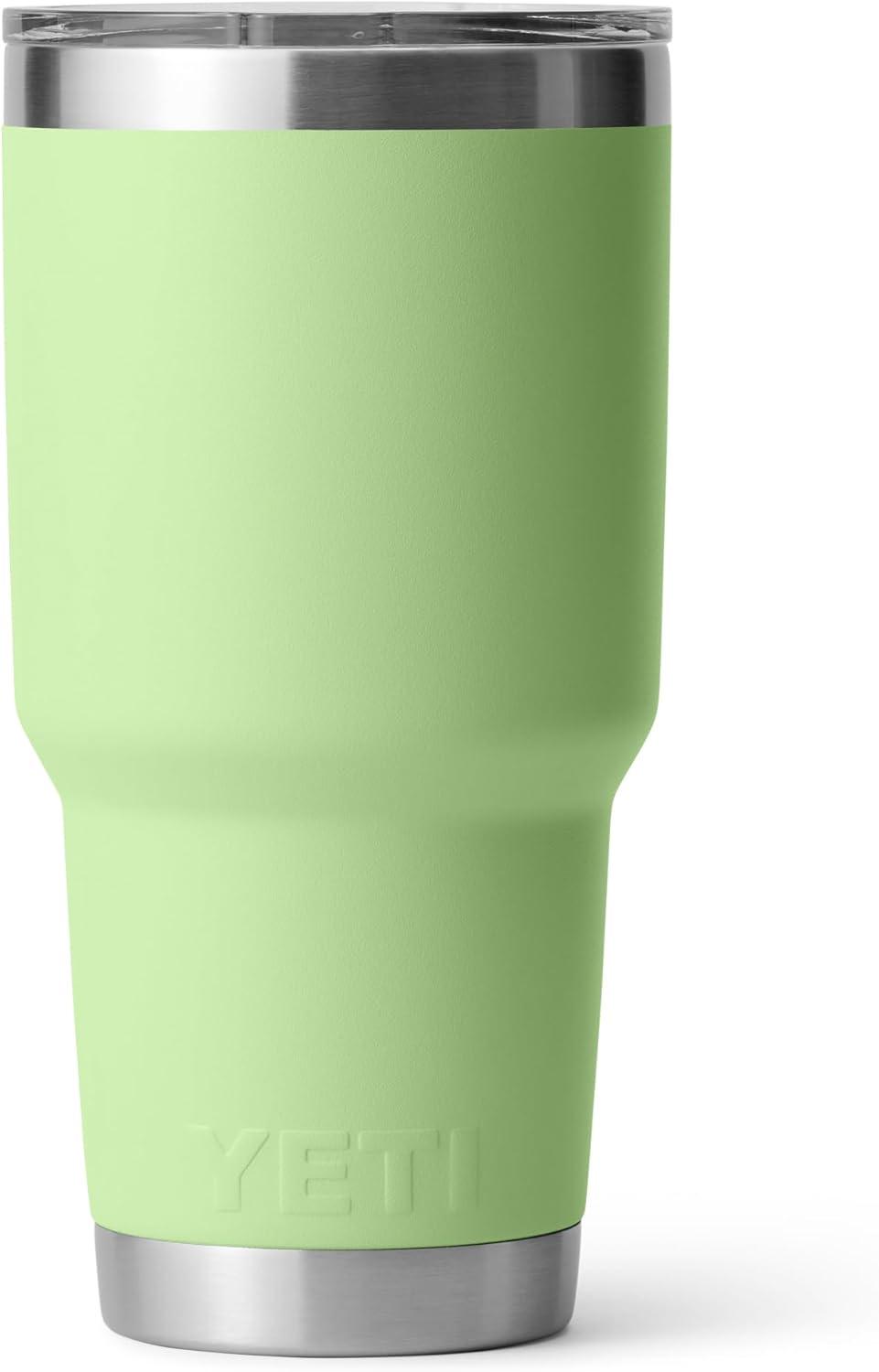 imageYETI Rambler 30 oz Tumbler Stainless Steel Vacuum Insulated with MagSlider Lid Blue CamoKey Lime