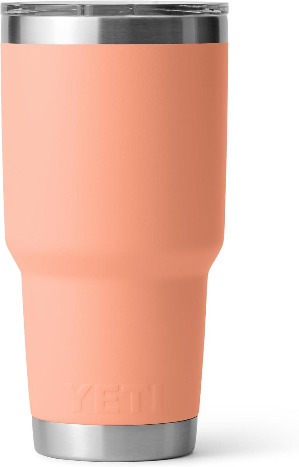 imageYETI Rambler 30 oz Tumbler Stainless Steel Vacuum Insulated with MagSlider Lid Blue CamoLow Country Peach