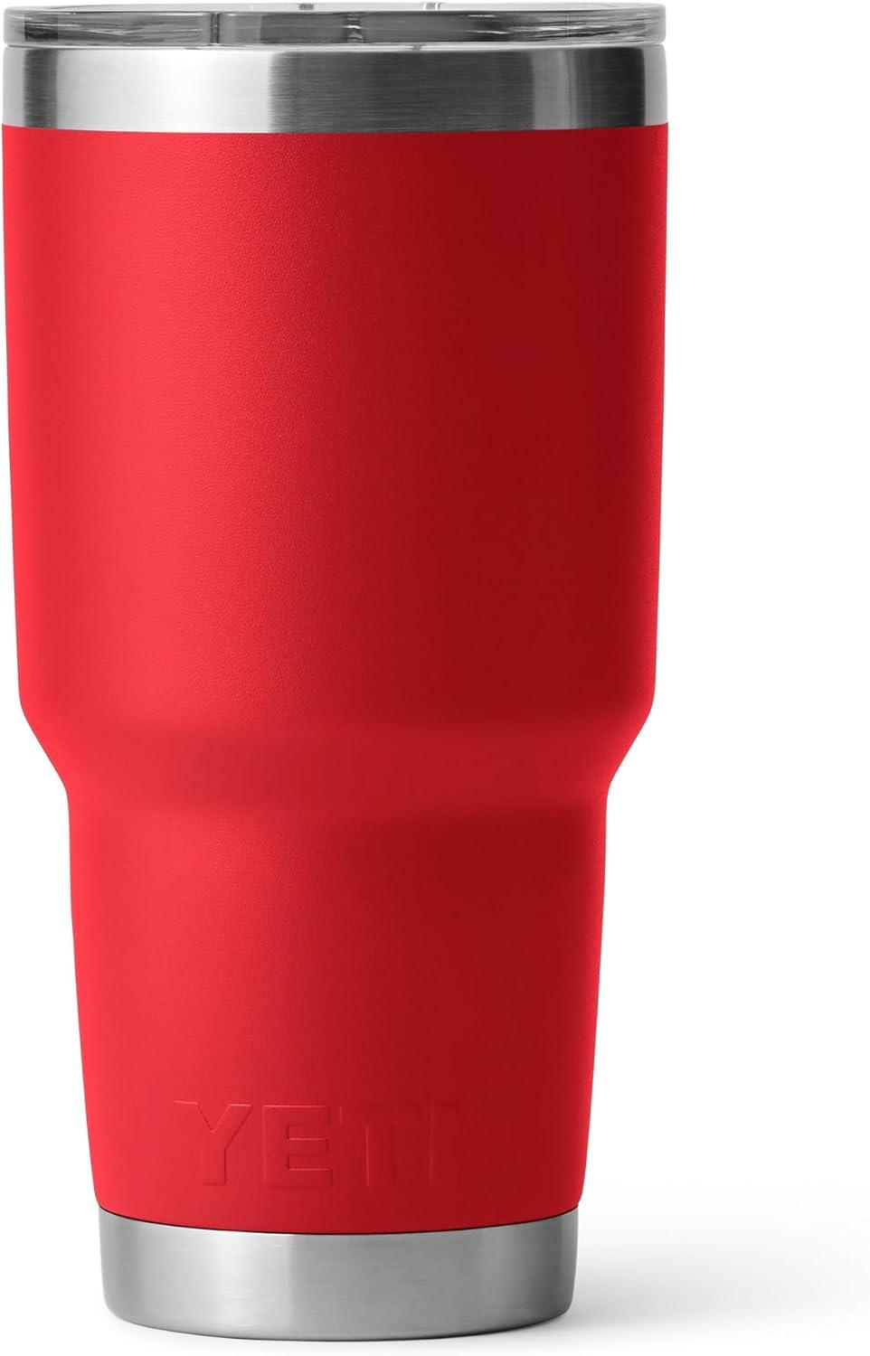 imageYETI Rambler 30 oz Tumbler Stainless Steel Vacuum Insulated with MagSlider Lid Blue CamoRescue Red