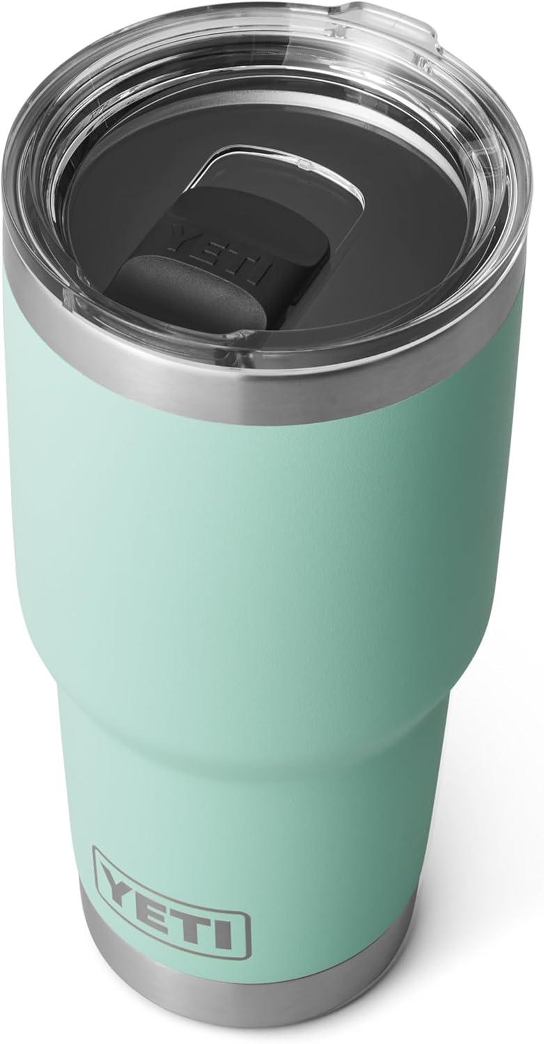 imageYETI Rambler 30 oz Tumbler Stainless Steel Vacuum Insulated with MagSlider Lid Blue CamoSeafoam