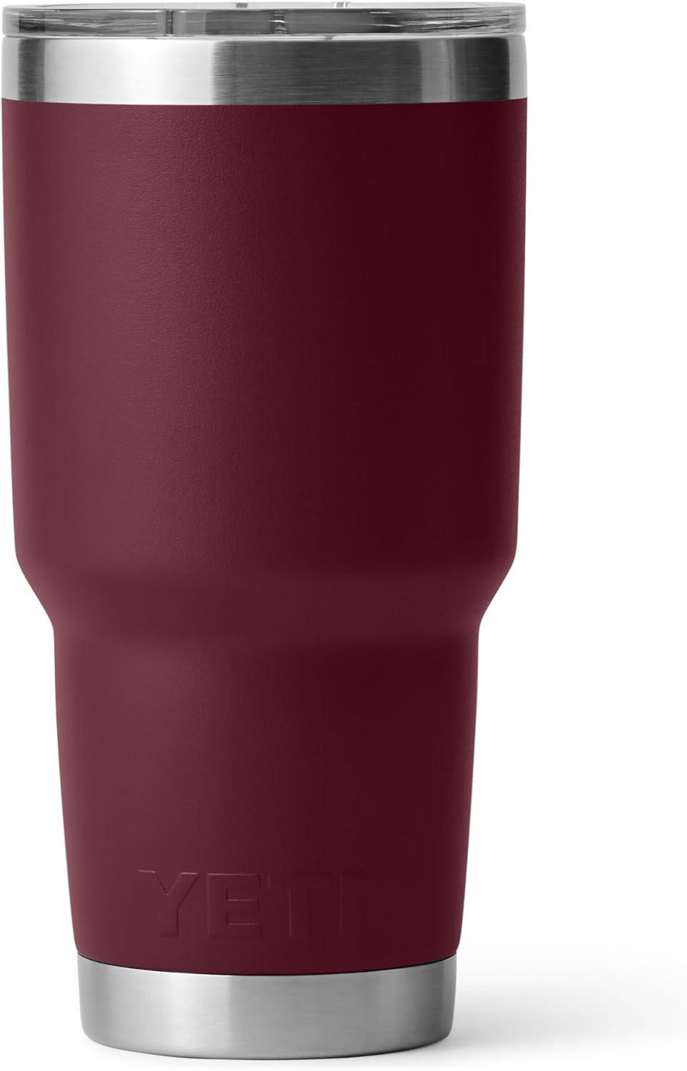 imageYETI Rambler 30 oz Tumbler Stainless Steel Vacuum Insulated with MagSlider Lid Blue CamoWild Vine Red