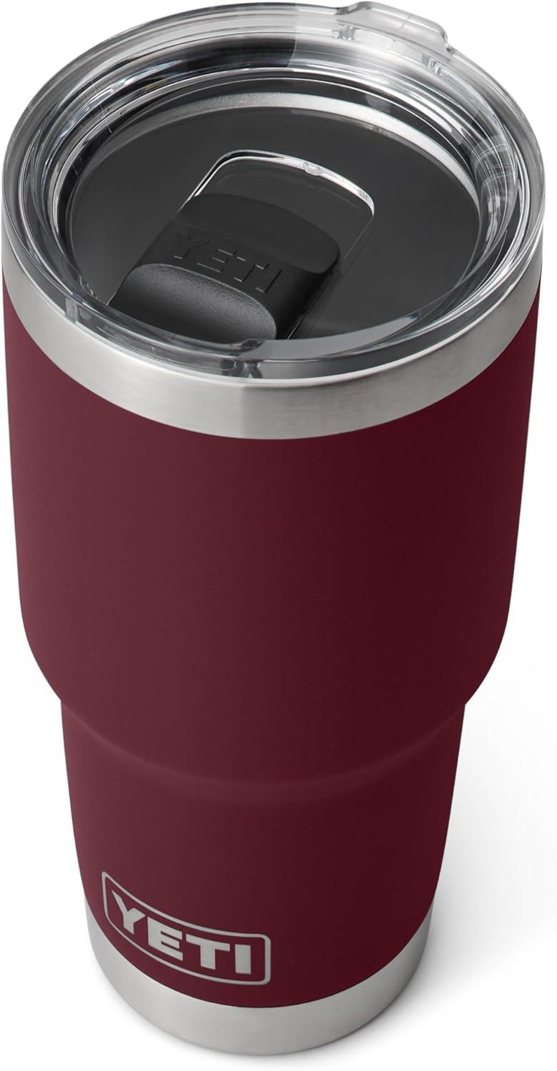 imageYETI Rambler 30 oz Tumbler Stainless Steel Vacuum Insulated with MagSlider Lid Blue CamoWild Vine Red