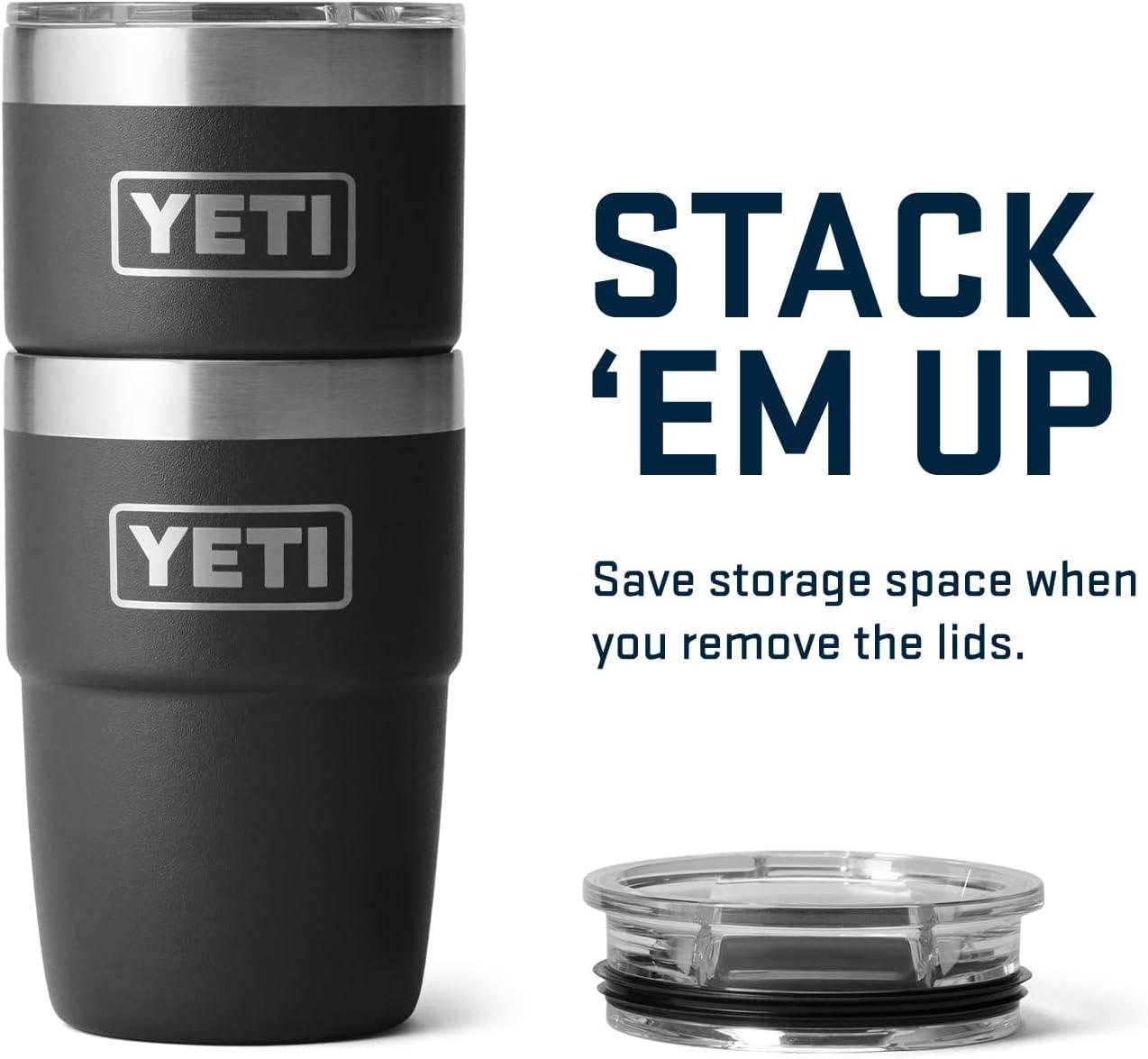imageYETI Rambler 8 oz Stackable Cup Stainless Steel Vacuum Insulated Espresso Cup with MagSlider LidBlack