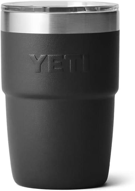 imageYETI Rambler 8 oz Stackable Cup Stainless Steel Vacuum Insulated Espresso Cup with MagSlider LidBlack