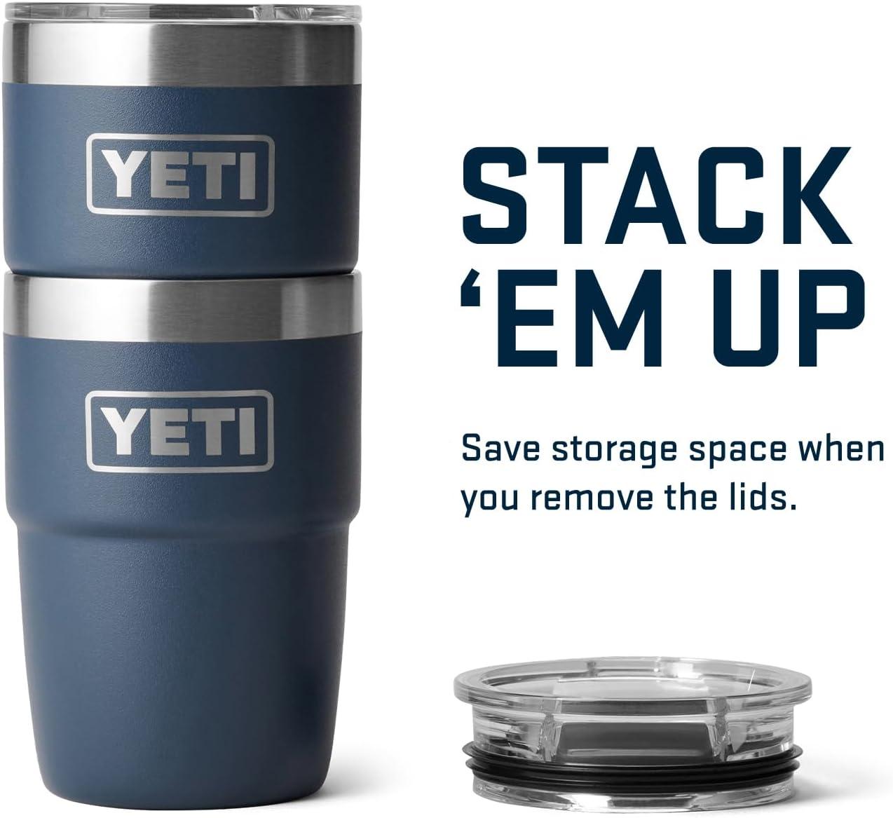 imageYETI Rambler 8 oz Stackable Cup Stainless Steel Vacuum Insulated Espresso Cup with MagSlider LidNavy
