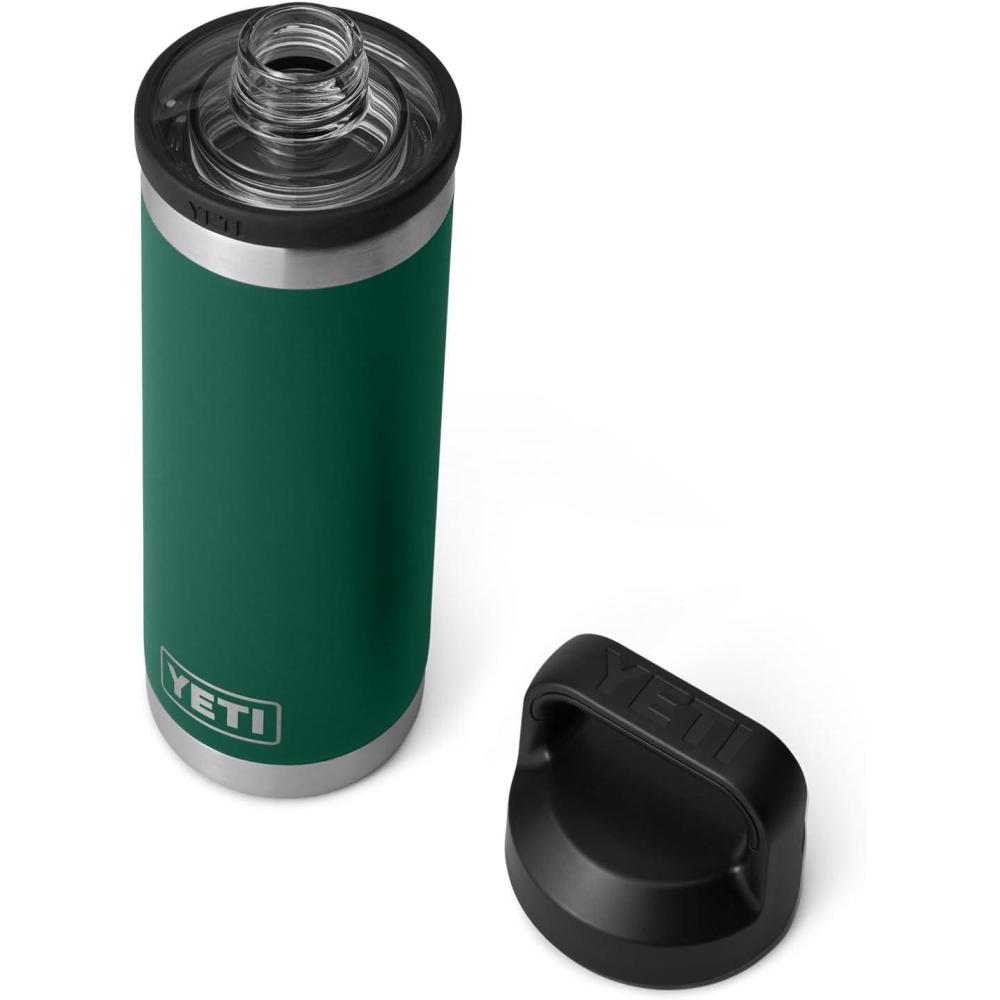 imageYETI Rambler 18 oz Bottle Vacuum Insulated Leakproof Stainless Steel with Chug Cap Blue CamoBlack Forest Green