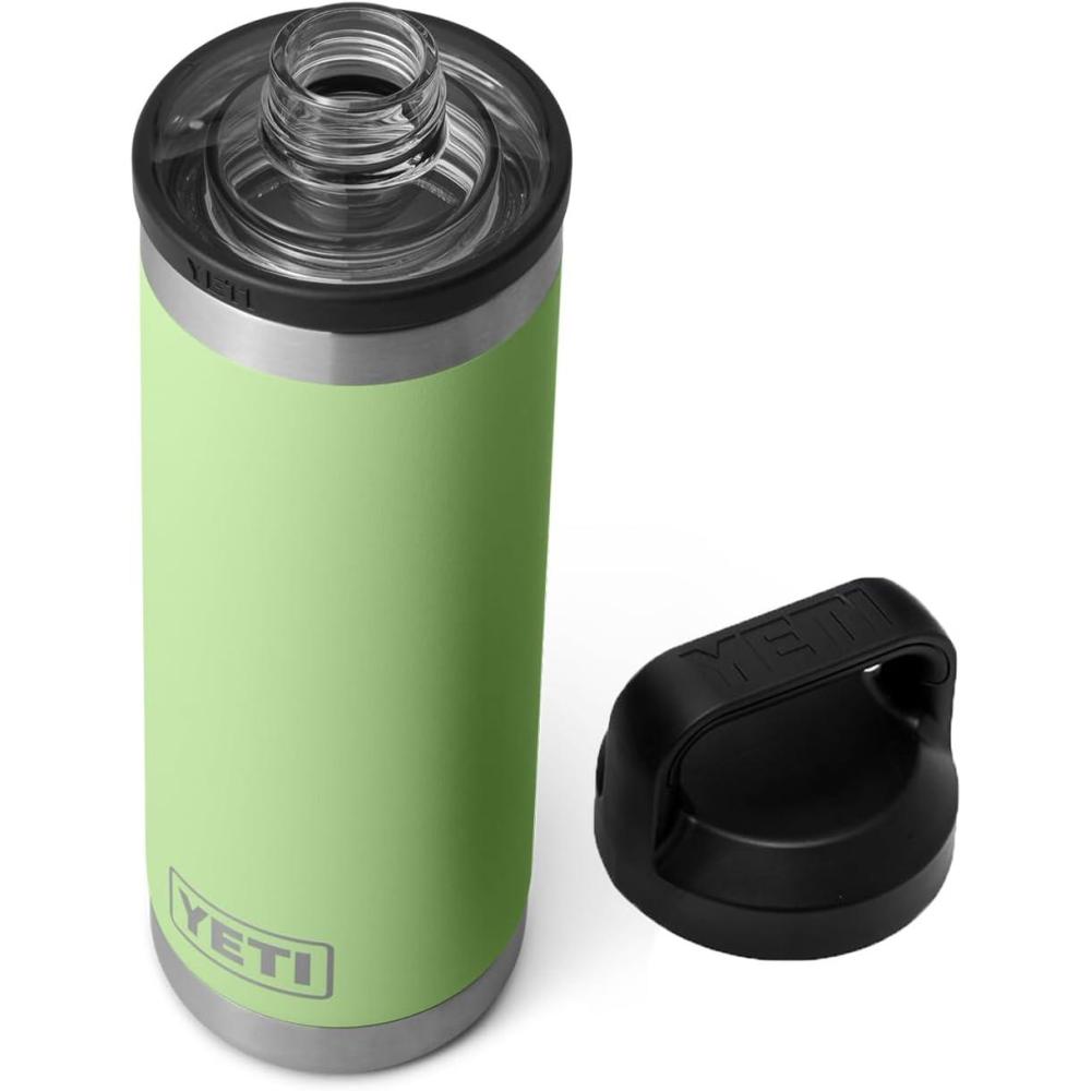 imageYETI Rambler 18 oz Bottle Vacuum Insulated Leakproof Stainless Steel with Chug Cap Blue CamoKey Lime