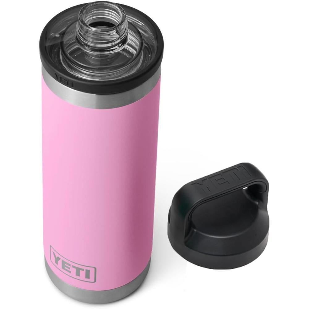 imageYETI Rambler 18 oz Bottle Vacuum Insulated Leakproof Stainless Steel with Chug Cap Blue CamoPower Pink