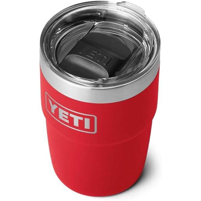 imageYETI Rambler 8 oz Stackable Cup Stainless Steel Vacuum Insulated Espresso Cup with MagSlider LidRescue Red