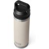 YETI Rambler 18 oz Bottle, Vacuum Insulated, Leakproof, Stainless Steel with Chug Cap, Blue Camo(Cape Taupe)