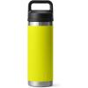 YETI Rambler 18 oz Bottle, Vacuum Insulated, Leakproof, Stainless Steel with Chug Cap, Blue Camo(Firefly Yellow)