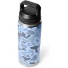 YETI Rambler 26 oz Bottle, Vacuum Insulated, Leakproof, Stainless Steel with Chug Cap(Blue Camo)
