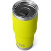 YETI Rambler 30 oz Tumbler, Stainless Steel, Vacuum Insulated with MagSlider Lid, Blue Camo(Firefly Yellow)