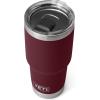 YETI Rambler 30 oz Tumbler, Stainless Steel, Vacuum Insulated with MagSlider Lid, Blue Camo(Wild Vine Red)