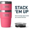 YETI Rambler 8 oz Stackable Cup, Stainless Steel, Vacuum Insulated Espresso Cup with MagSlider Lid(Tropical Pink)