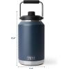YETI Rambler Gallon Jug 2.0, Vacuum Insulated, Leakproof, Stainless Steel with MagCap, Blue Camo(Blue Camo)