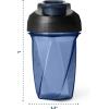 YETI Yonder Helimix Vortex Blender Shaker Bottle Holds up to 20oz | No Blending Ball or Whisk | USA Made | Portable Pre Workout Whey Protein Drink Shaker Cup | Dishwasher Safe, Navy(Clear)