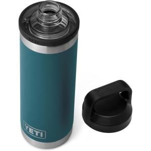 YETI Rambler 18 oz Bottle, Vacuum Insulated, Leakproof, Stainless Steel with Chug Cap, Blue Camo(Agave Teal)