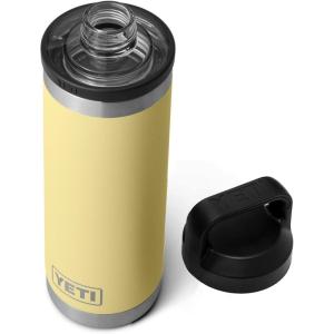 YETI Rambler 18 oz Bottle, Vacuum Insulated, Leakproof, Stainless Steel with Chug Cap, Blue Camo(Daybreak Yellow)