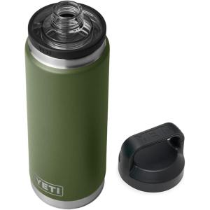 YETI Rambler 26 oz Bottle, Vacuum Insulated, Leakproof, Stainless Steel with Chug Cap(Highlands Olive)