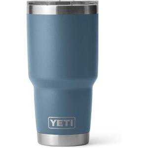 YETI Rambler 30 oz Tumbler, Stainless Steel, Vacuum Insulated with MagSlider Lid, Blue Camo(Nordic Blue)