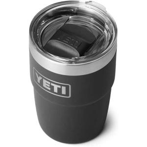 YETI Rambler 8 oz Stackable Cup, Stainless Steel, Vacuum Insulated Espresso Cup with MagSlider Lid(Black)