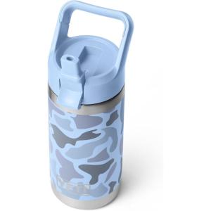 YETI Rambler Jr. 12 oz Kids Bottle, with Straw Cap(Blue Camo)