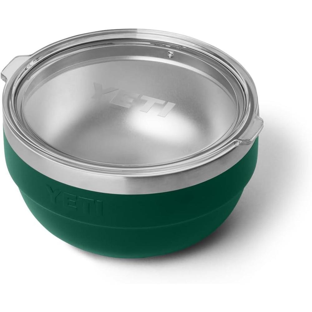imageYETI Rambler Bowls Vacuum Insulated Stackable and Nestable Stainless Steel Bowl with Lid 2 Quart Black Forest GreenBlack Forest Green
