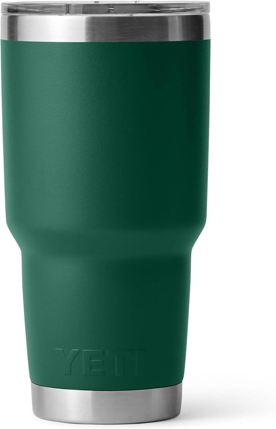imageYETI Rambler 30 oz Tumbler Stainless Steel Vacuum Insulated with MagSlider Lid Solar FlareBlack Forest Green