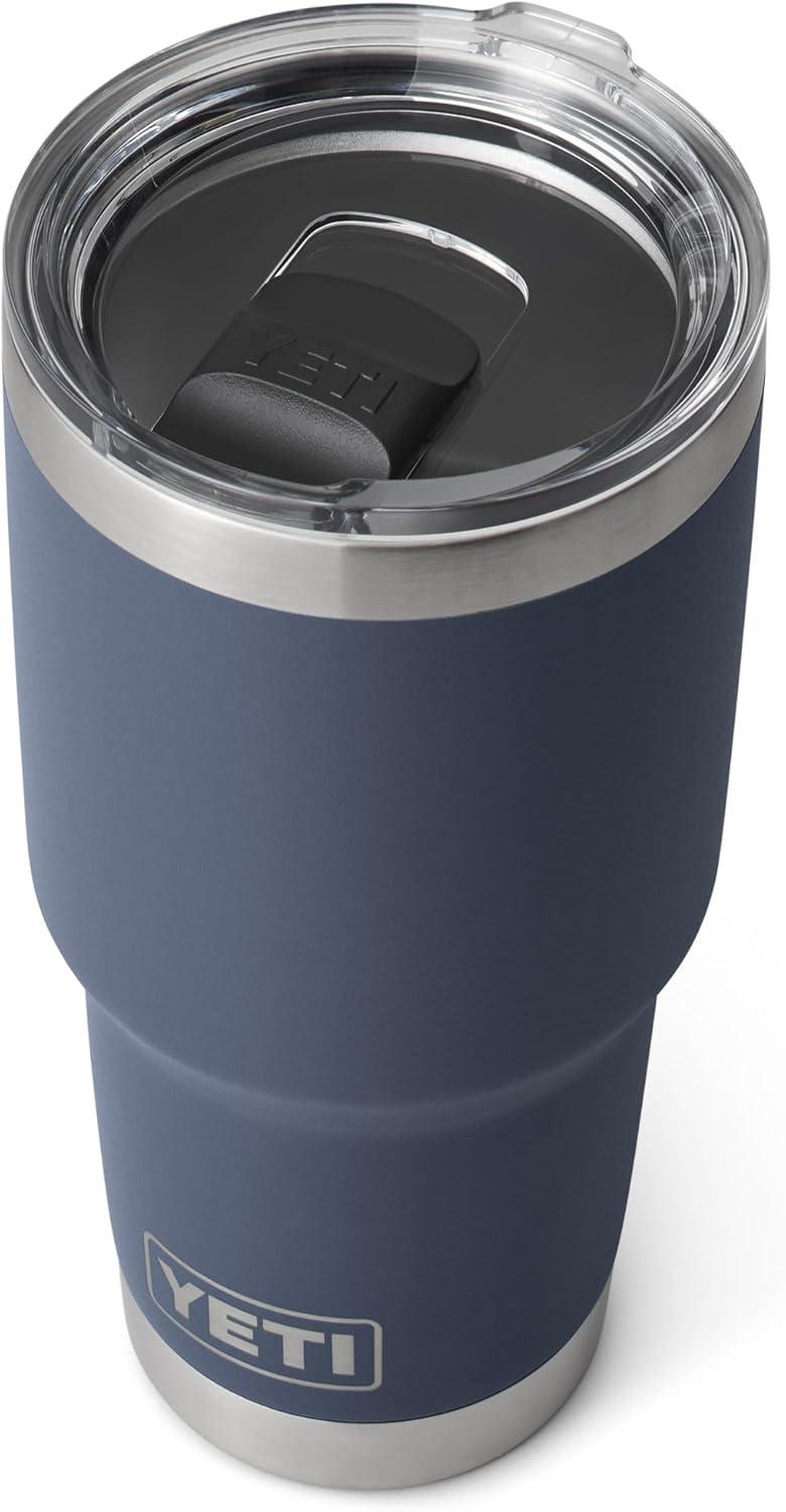 imageYETI Rambler 30 oz Tumbler Stainless Steel Vacuum Insulated with MagSlider Lid Solar FlareNavy