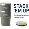 YETI Rambler 16 oz Stackable Tumbler, Vacuum Insulated, Stainless Steel with MagSlider Lid(Camp Green/Firefly Yellow)