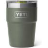 YETI Rambler 16 oz Stackable Tumbler, Vacuum Insulated, Stainless Steel with MagSlider Lid(Camp Green/Firefly Yellow)