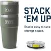 YETI Rambler 20 oz Stackable Tumbler, Stainless Steel, Vacuum Insulated with MagSlider Lid(Camp Green/Firefly Yellow)