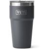 YETI Rambler 20 oz Stackable Tumbler, Stainless Steel, Vacuum Insulated with MagSlider Lid(Charcoal)