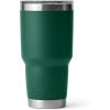 YETI Rambler 30 oz Tumbler, Stainless Steel, Vacuum Insulated with MagSlider Lid, Solar Flare(Black Forest Green)