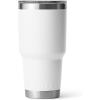 YETI Rambler 30 oz Tumbler, Stainless Steel, Vacuum Insulated with MagSlider Lid, Solar Flare(White)