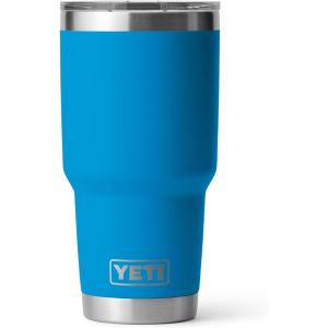 YETI Rambler 30 oz Tumbler, Stainless Steel, Vacuum Insulated with MagSlider Lid, Solar Flare(Big Wave Blue)