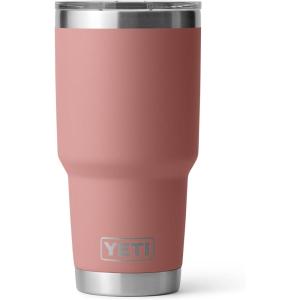 YETI Rambler 30 oz Tumbler, Stainless Steel, Vacuum Insulated with MagSlider Lid, Solar Flare(Pink)