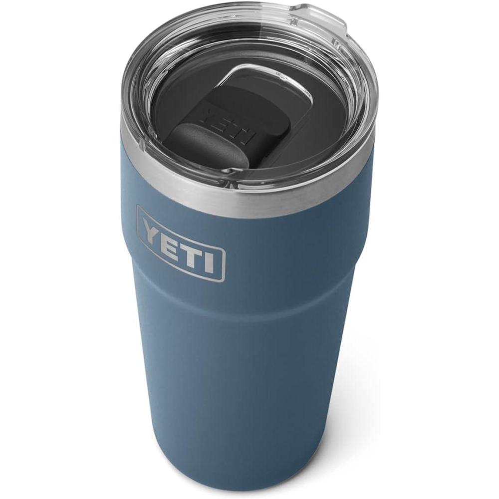 imageYETI Rambler Stackable Pint Vacuum Insulated Stainless Steel with MagSlider LidNordic Blue
