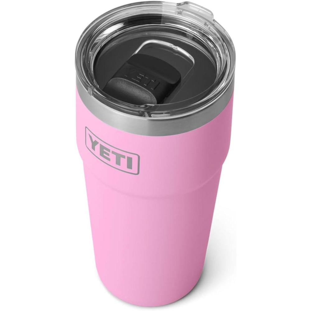 imageYETI Rambler Stackable Pint Vacuum Insulated Stainless Steel with MagSlider LidPower Pink