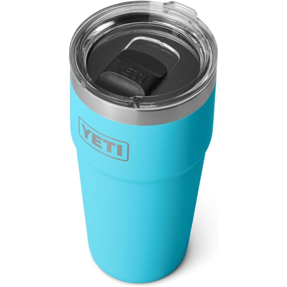 imageYETI Rambler Stackable Pint Vacuum Insulated Stainless Steel with MagSlider LidReef Blue