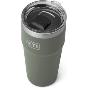YETI Rambler Stackable Pint, Vacuum Insulated, Stainless Steel with MagSlider Lid(Camp Green)