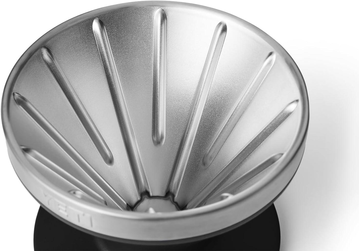 imageYETI Pour Over Coffee Maker Accessory Ramblers Designed for Perfect Coffee Extraction Anywhere Stainless Steel fits any V60 Filter Black Forest GreenBlack