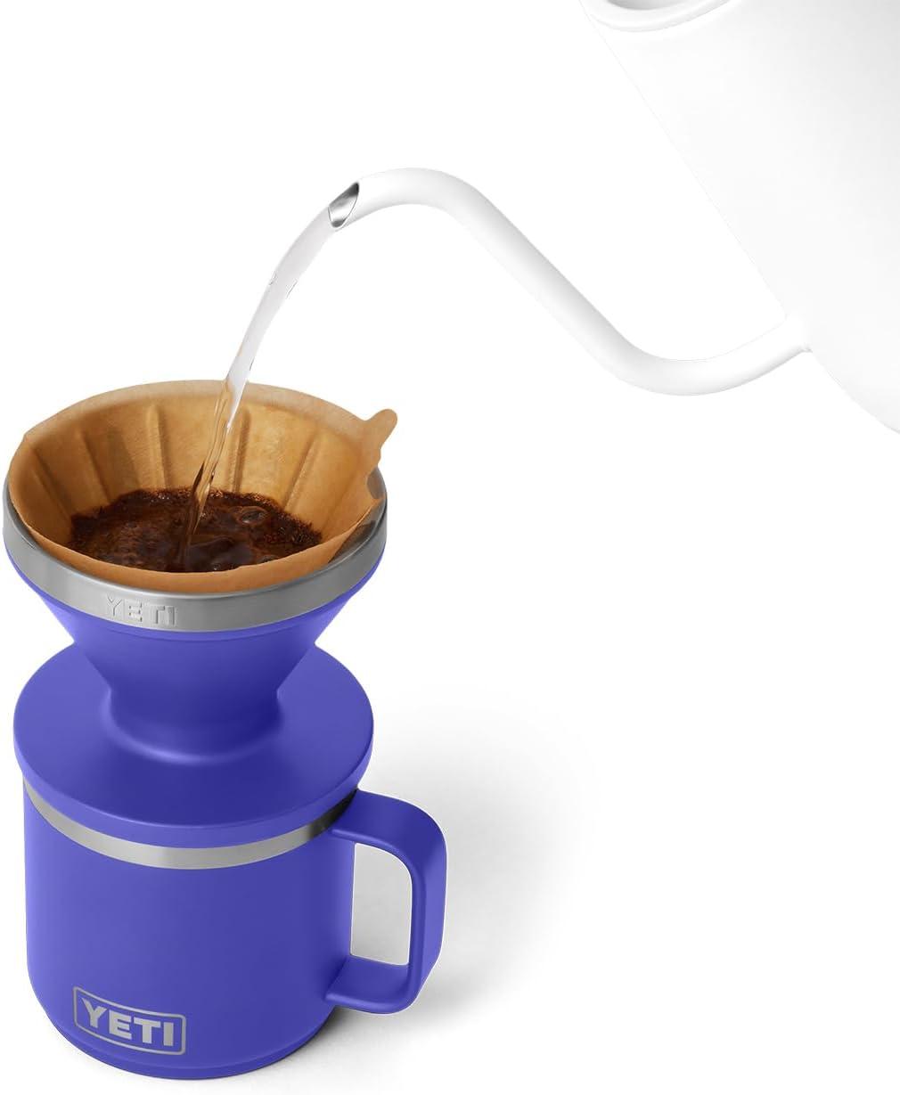imageYETI Pour Over Coffee Maker Accessory Ramblers Designed for Perfect Coffee Extraction Anywhere Stainless Steel fits any V60 Filter Black Forest GreenUltramarine Violet