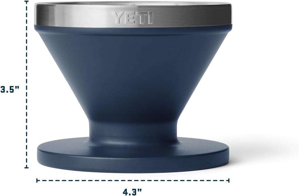 imageYETI Pour Over Coffee Maker Accessory Ramblers Designed for Perfect Coffee Extraction Anywhere Stainless Steel fits any V60 Filter Black Forest GreenUltramarine Violet