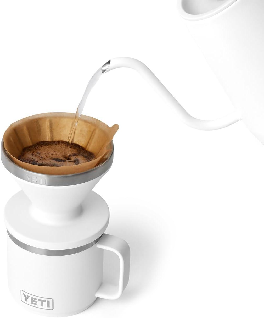 imageYETI Pour Over Coffee Maker Accessory Ramblers Designed for Perfect Coffee Extraction Anywhere Stainless Steel fits any V60 Filter Black Forest GreenWhite