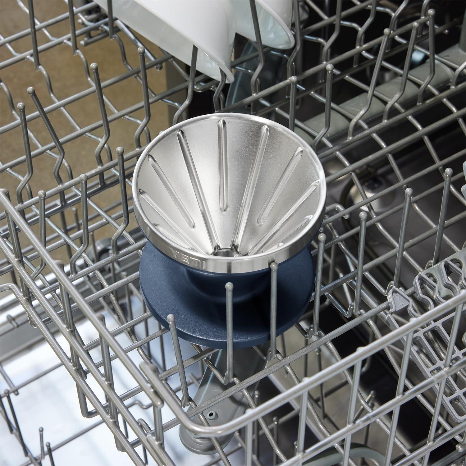 imageYETI Pour Over Coffee Maker Accessory Ramblers Designed for Perfect Coffee Extraction Anywhere Stainless Steel fits any V60 Filter Black Forest GreenWhite