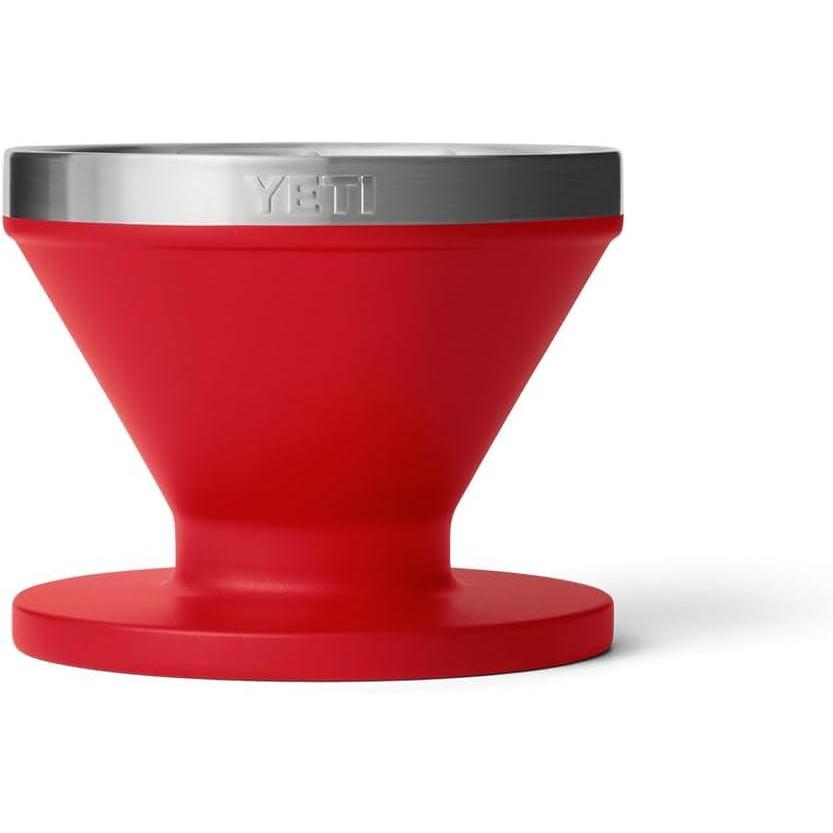 imageYETI Pour Over Coffee Maker Accessory Ramblers Designed for Perfect Coffee Extraction Anywhere Stainless Steel fits any V60 Filter Black Forest GreenRescue Red