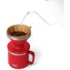 YETI Pour Over Coffee Maker Accessory Ramblers, Designed for Perfect Coffee Extraction Anywhere, Stainless Steel, fits any V60 Filter, Black Forest Green(Rescue Red)