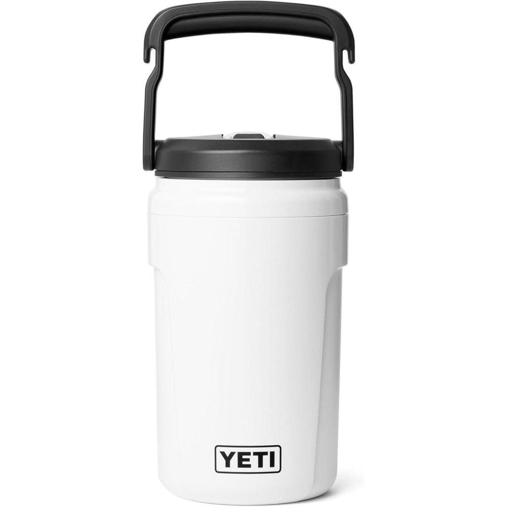 imageYETI Silo 40 oz Insulated Magslider Straw Cap Water Jug Leakproof Lightweight Sports Bottle with Fence Hook Handle Keeps Drinks IceCold Ideal for Gym Sports amp Tournaments BlackWhite